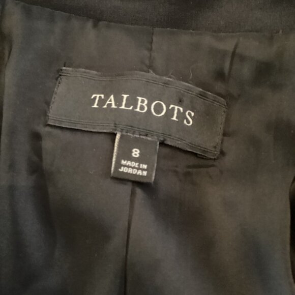 Talbots Womens Jacket Size 8 Black Wool Blend Blazer Tailored Silhouette - Picture 8 of 9